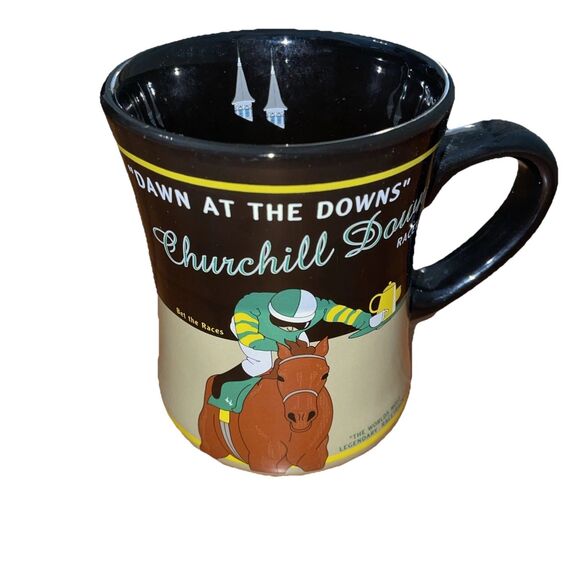 Churchill Downs Dawn On The Downs Ceramic Coffee Mug Kentucky Derby Horses - Picture 4 of 9